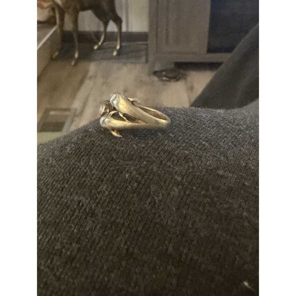 Vintage Sterling Silver 925 Dolphin Wrap Ring Size 6 #357 - Picture 3 of 6